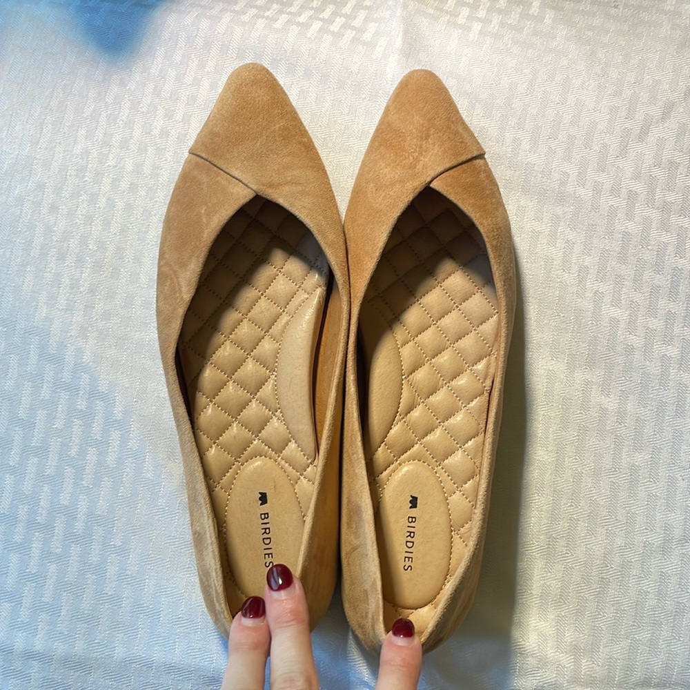 Birdies Goldfinch Style in Light Brown Suede Size 9.5